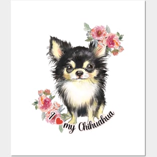 I love my Chihuahua Cute Chihuahua Puppy Dog Art Posters and Art